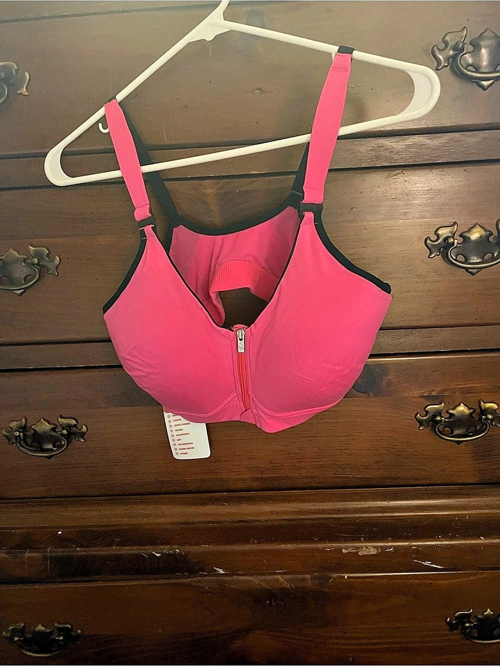 VSX Sport Pink & Black Sports Bra Size Medium NWT